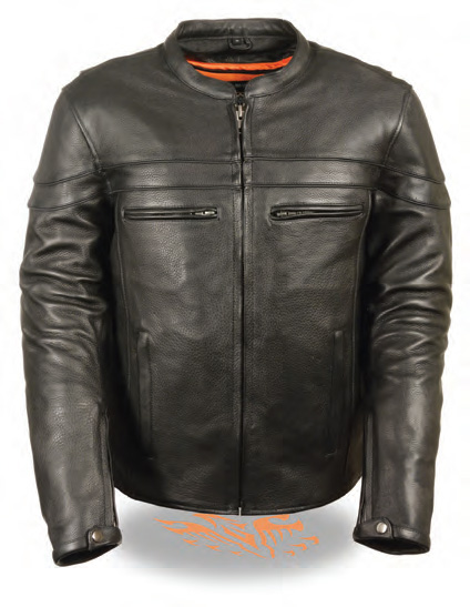 ML1408 Men’s Brown Sporty Scooter Crossover Jacket - Click Image to Close