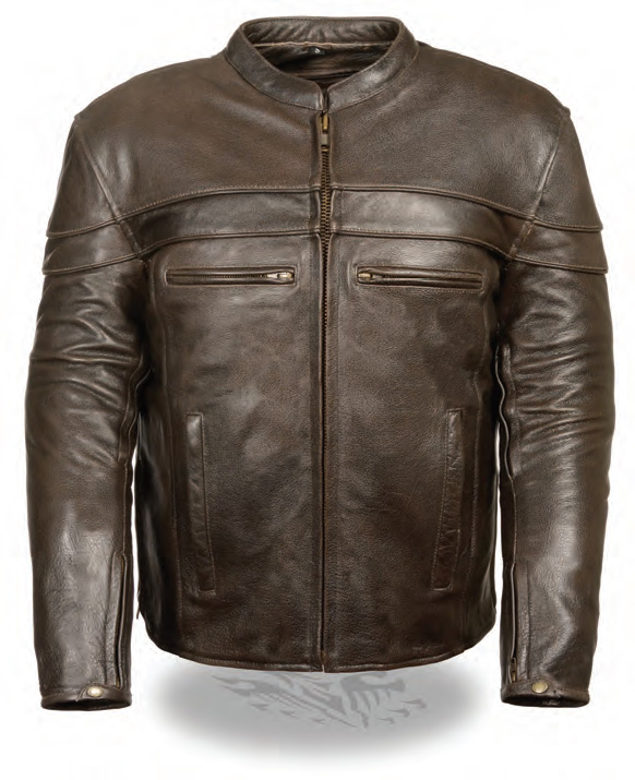 ML1408RT Men’s Retro Brown Sporty Scooter Crossover Jacket