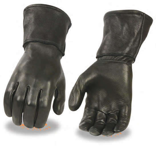 G316 Men’s Deerskin Leather Unlined Gauntlet Glove W/ Wide Cuff - Click Image to Close