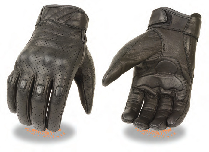 MG7500 Men’s Premium Leather Perforated Cruiser Gloves