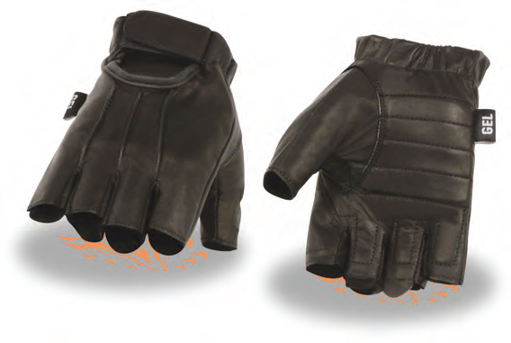 SH206 Men Premium Leather Welted Fingerless Gloves - Click Image to Close