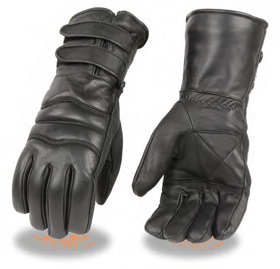 SH223 Men’s Premium Leather Thermal Lined Gauntlet Gloves W/ Lon