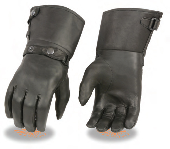 SH264 Men’s Premium Leather Waterproof Gauntlet Gloves - Click Image to Close