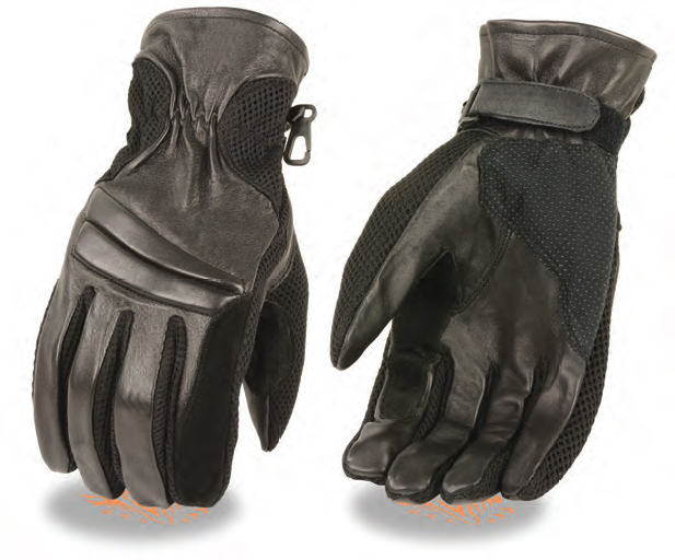 SH296 Men’s Premium Leather Unlined Padded Riding Gloves - Click Image to Close