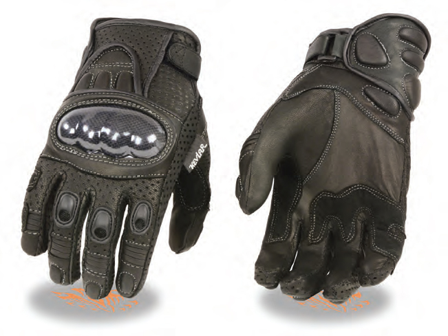 SH298 Men’s Premium Leather Racing Gloves W/ Hard Knuckles