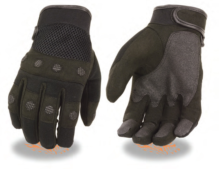 SH761 Men’s Mechanic Gloves w/ Padded Knuckles + Gel Palm - Click Image to Close