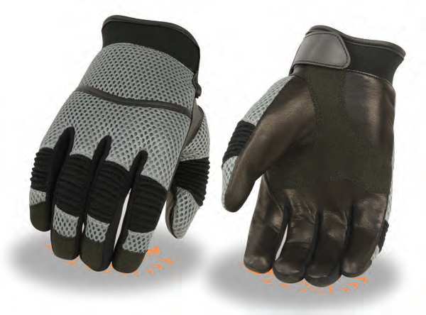 SH791 Men’s Mesh Back Racing Gloves W/ Elasticized Fingers - Click Image to Close