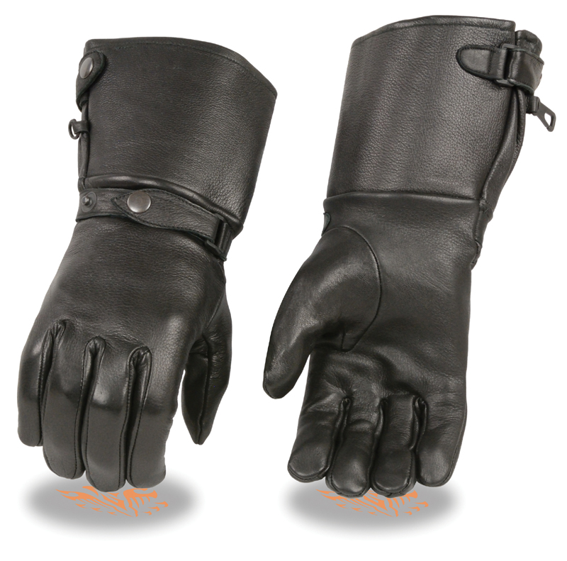 SH857 Men's Deerskin Leather Ultra Long Gauntlet Gloves W/ Wrist - Click Image to Close