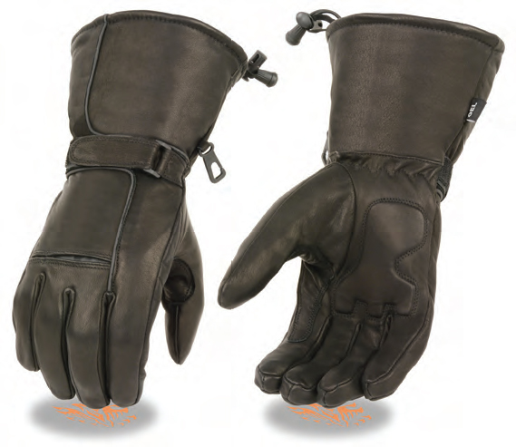 SH873 Men’s Premium Leather Waterproof Gloves W/ Reflective - Click Image to Close