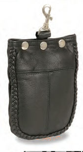 SH509B Zippered Leather Belt Bag W/ Belt Clasp - Click Image to Close