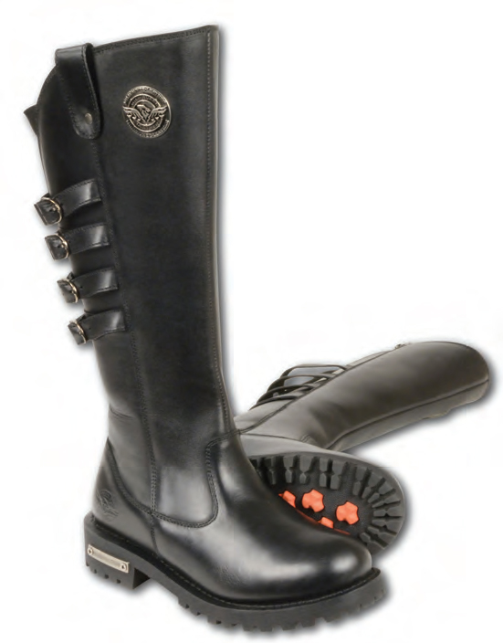 MBL9345 Ladies 15” High Rise Leather Riding Boot W/ Four Calf Bu - Click Image to Close