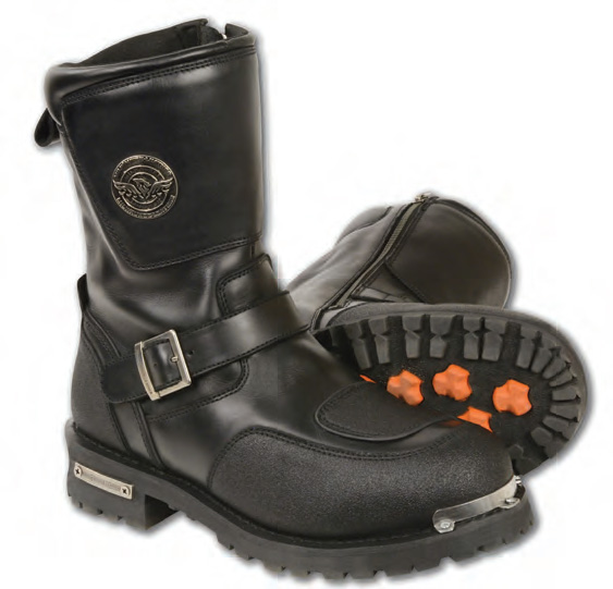 MBM9070 Men's Strap Boot w/ Reflective Piping & Gear Shift - Click Image to Close