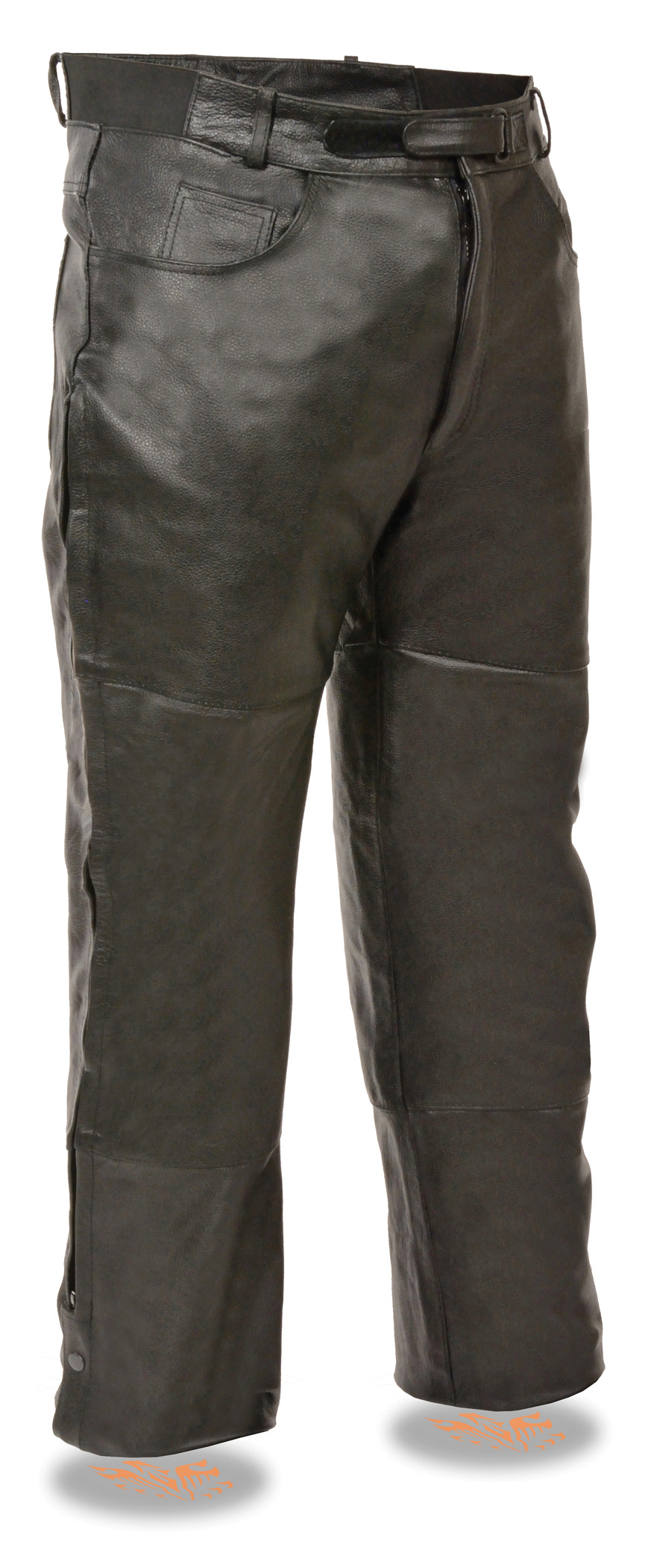 SH1150 Men’s Jean Style Pocket Leather Over Pants - Click Image to Close