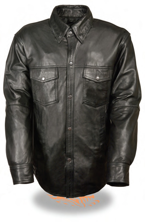 LKM1600 Men’s Lightweight Leather Shirt