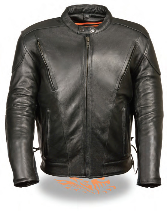 SH1010TALL Men's Side Lace Vented Scooter Jacket Tall