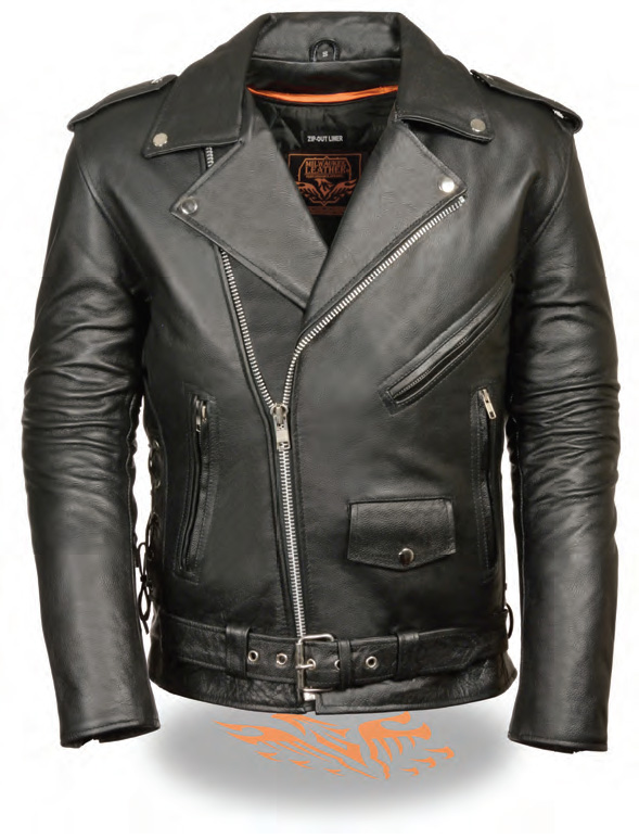 SH1011 Men's Classic Side Lace Police Style Jacket - Click Image to Close