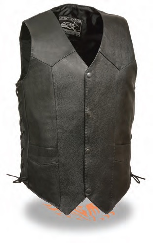 EL1315GO Men’s Classic Side Lace Biker Vest