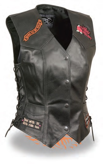 ELL4900 Ladies Side Lace “Love To Ride” Vest Pre-Patched