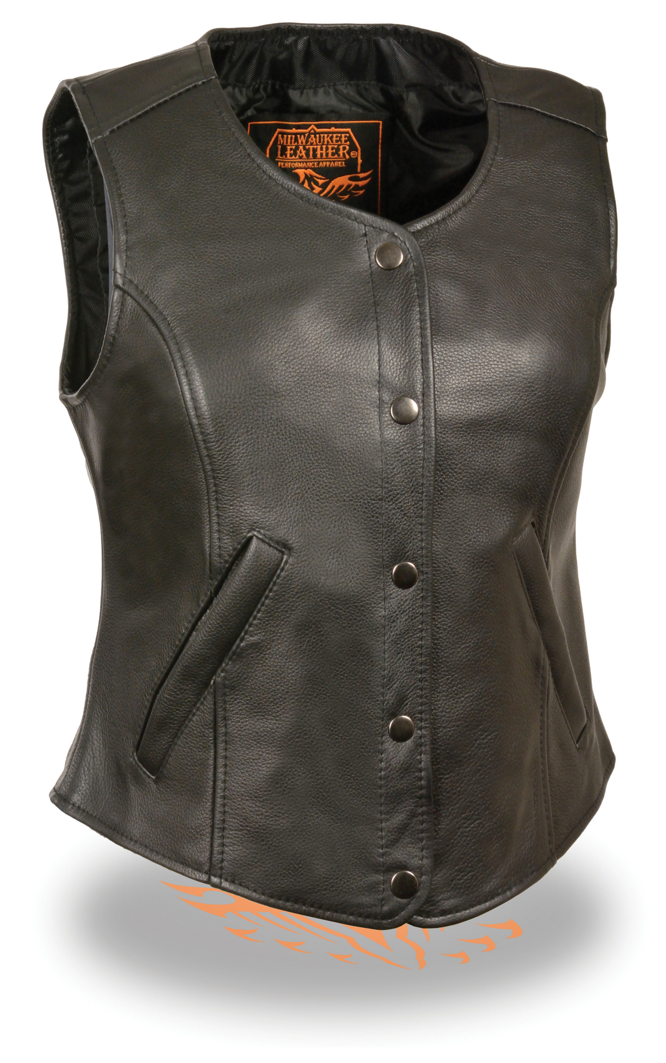 LKL4701 Women’s Snap Front Longer Body Vest - Click Image to Close