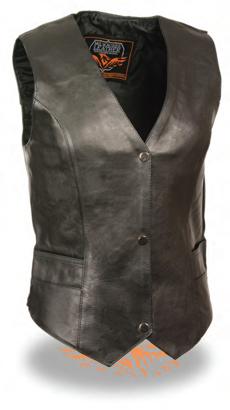 ML1253 Women’s Classic Snap Front Vest - Click Image to Close