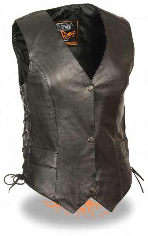 ML1254 Women’s Classic Side Lace Vest - Click Image to Close