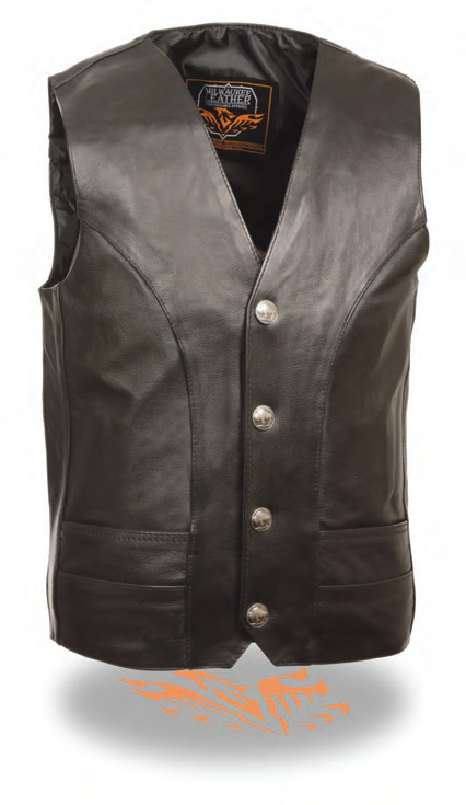 ML1368 Men’s Classic Vest W/ Buffalo Nickel Snaps - Click Image to Close