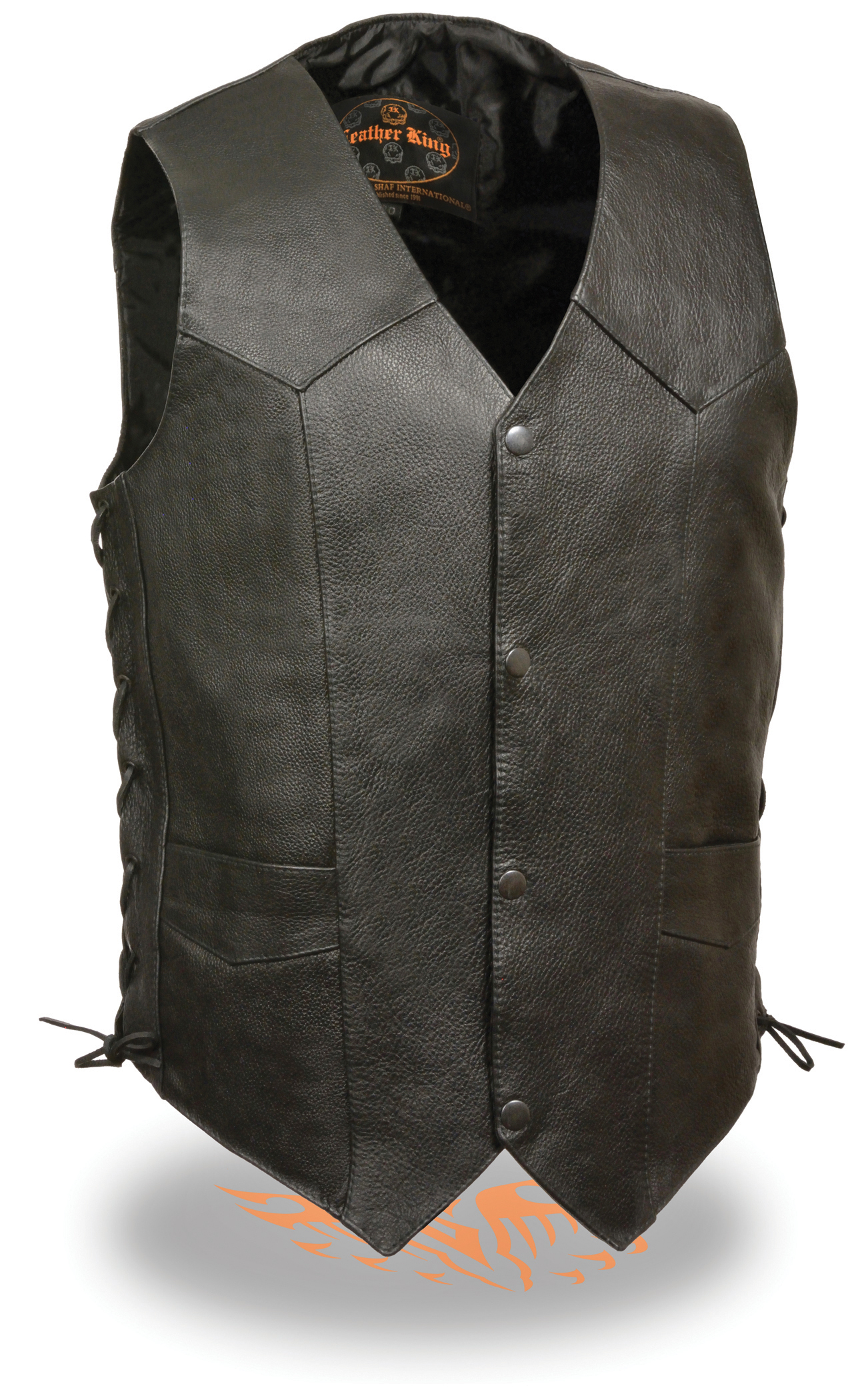 SH1315 Men’s Classic Side Lace Biker Vest