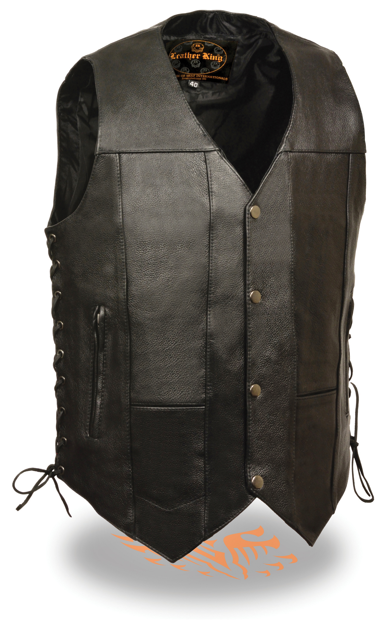 SH1391 Men’s 10 Pocket Side Lace Vest - Click Image to Close