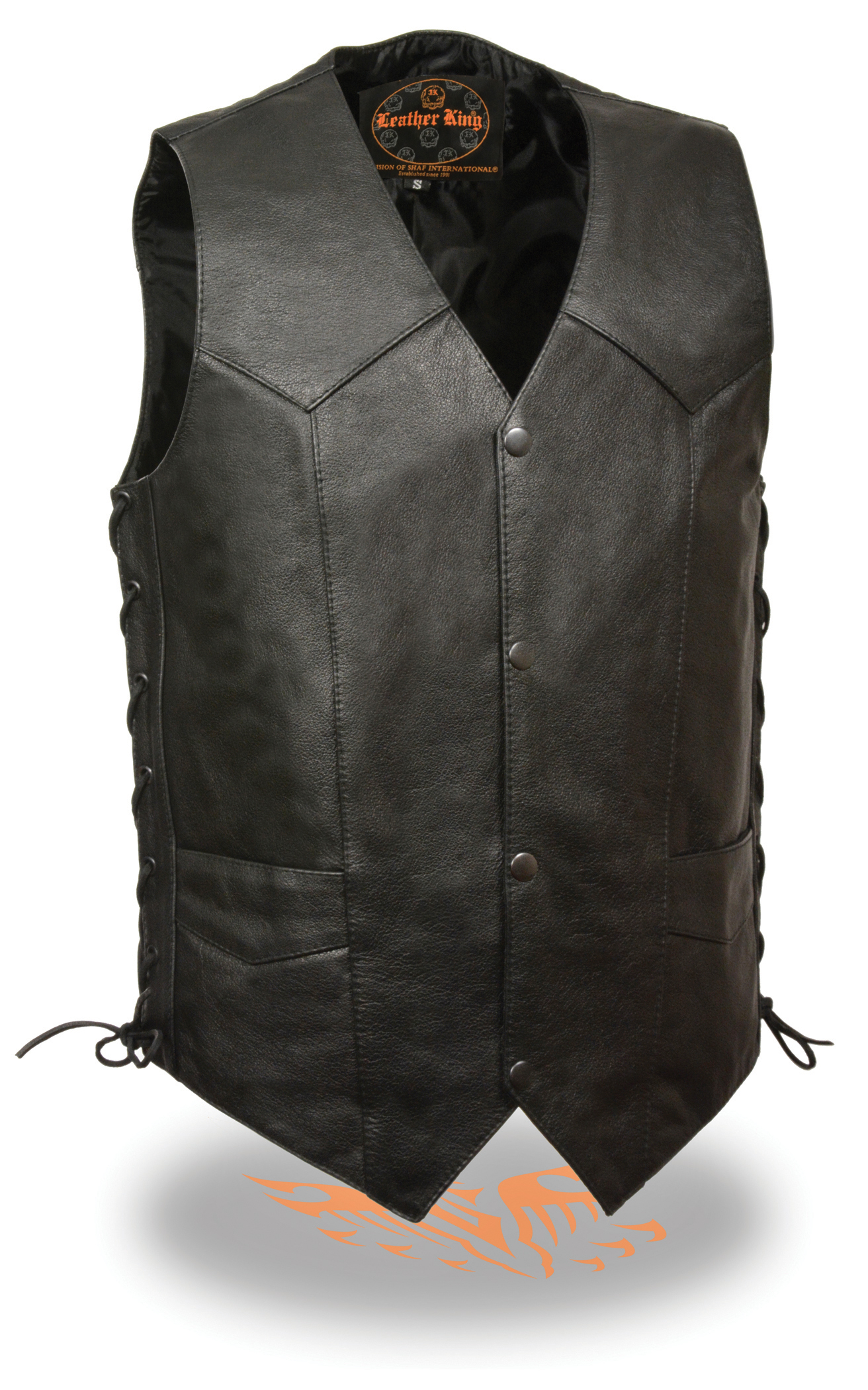 SH1397 Men’s Classic Side Lace Vest W/ Gun Pockets - Click Image to Close