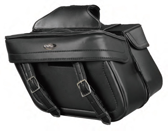 MP8325 Zip-Off PVC Throw Over Saddle Bag W/2 Strap Front - Click Image to Close