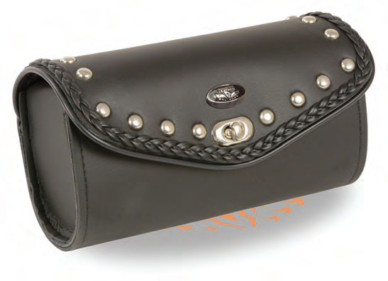 SH49903 Large PVC Braided + Studded Windshield Bag