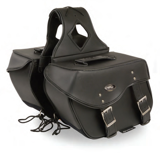 SH55303 Medium Zip-Off PVC Throw-Over Saddle Bag