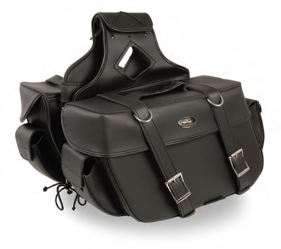 SH57401 Large Zip-Off PVC Throw-Over 2 Strap Saddle Bag - Click Image to Close