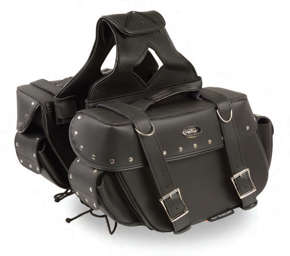 SH57402 Medium Zip-Off PVC Throw-Over 2 Rivetted Saddle Bag - Click Image to Close