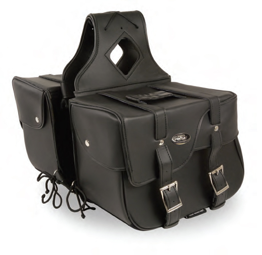 SH64501 Zip-Off PVC Extended Flap Throw-Over Rounded Saddle Bag - Click Image to Close