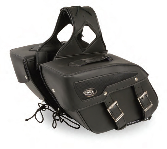 SH65801 Medium Zip-Off PVC Slanted Throw Over Saddle Bag - Click Image to Close