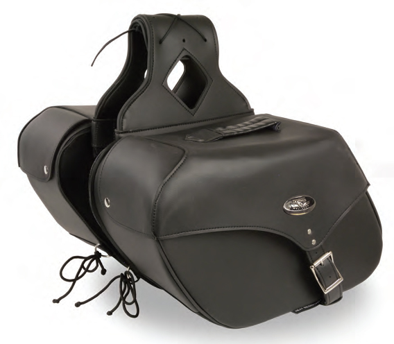 SH668 Large Zip-Off Single Strap PVC ThrowOver Saddle Bag