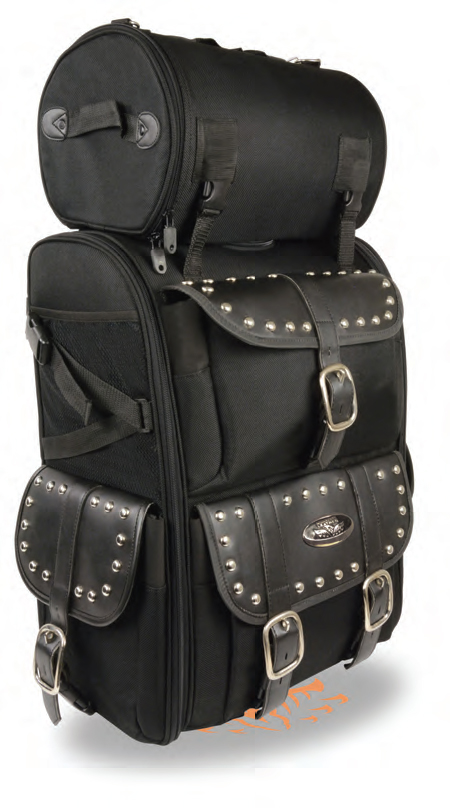 SH673 Extra Large Two Piece Studded Nylon Touring Pack