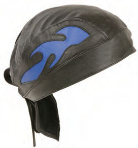 SH327 Unisex One-Size-Fits-All Skull Cap with Blue Flames