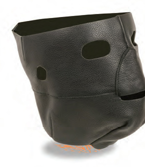 SH500 Unisex Premium Full Cover Leather Face Mask W/Velcro Strap